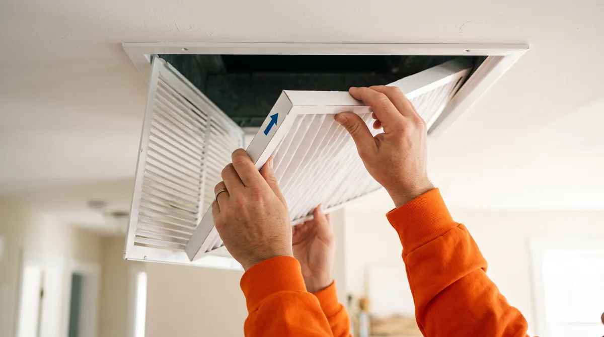 Replacing a clean home air filter
